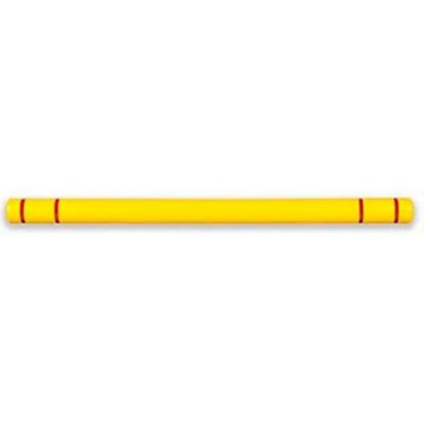 Post Guard Height Guard Clearance Bar, 7inD x 96inL, Yellow w/Red Tape, No Graphics,  HTGRD796YRNG